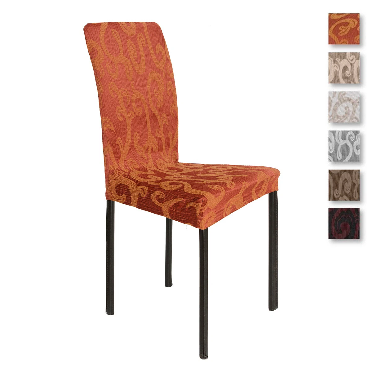 SCHEFFLER-Home Coprisedie Luna/Set di 2 Copri Sedie da Pranzo Elastici/Sedie da Pranzo/Coprisedie Elasticizzato in Flanella con Fascia Elastica/Coprisedie Eleganti, Talpa