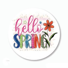 Daisy Flower Hello Spring Favors Labels Envelope Seals Scrapbook Stickers
