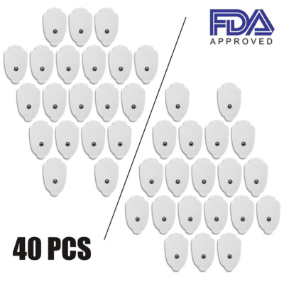 40PCS Large Snap On Replacement Electrode Pads For TENS Unit & Pulse Massager