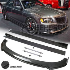 Carbon Front Bumper Lip Splitter Side Skirts Parts Bodykit For Chrysler 300 Srt8 Carbon Front Bumper Lip Splitter Side Skirts Parts Bodykit For Chrysler 300 Srt8
