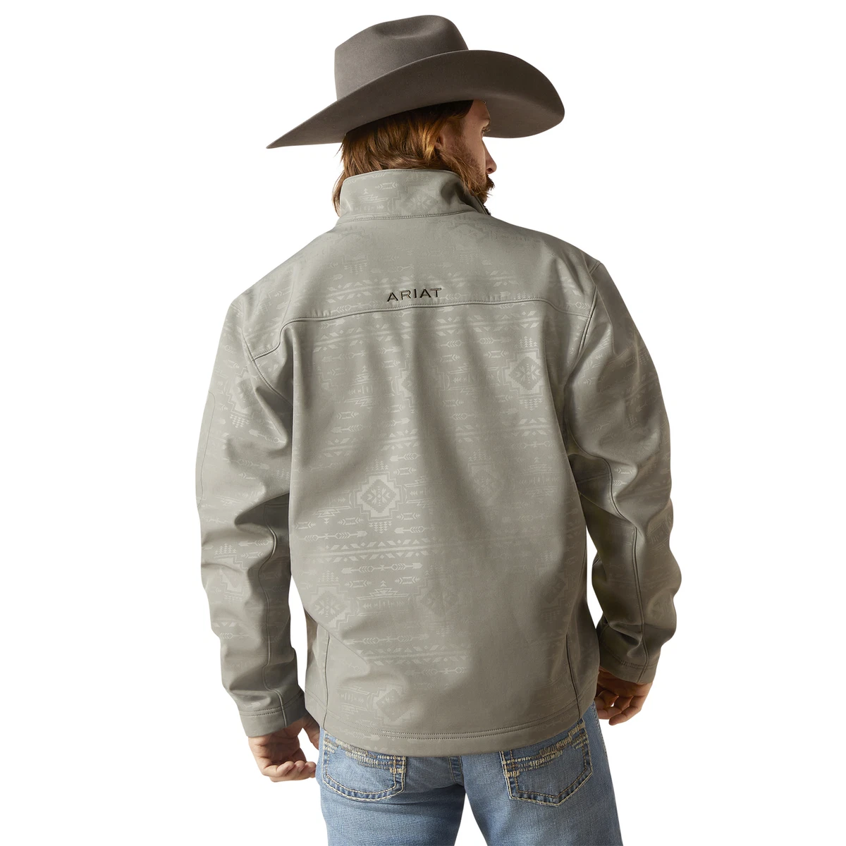 Ariat Men s Vernon 2.0 Softshell Jetty Grey Embossed Jacket 10046607