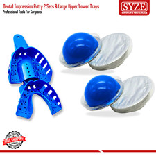 Dental Impression Putty Teeth Mold Kit Large Upper & Lower Impressions Trays