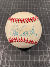 BOB COSTAS ANNOUNCER BROADCASTER SINGLE SIGNED BASEBALL JSA AUTHENTIC NICE