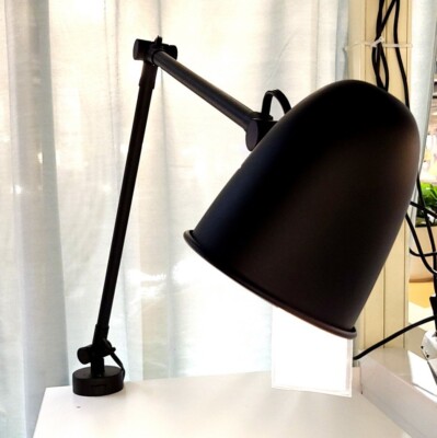 Ikea SKURUP Work/Wall Lamp w/Adjustable Arm Metal Black w/ Light