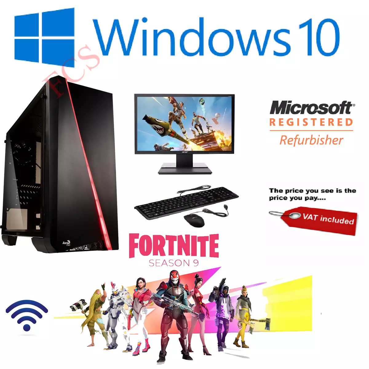 personlighed Ugle mandat Fast Core i5 Gaming PC + Monitor Bundle 8GB RAM 1TB HDD Fortnite Computer |  eBay