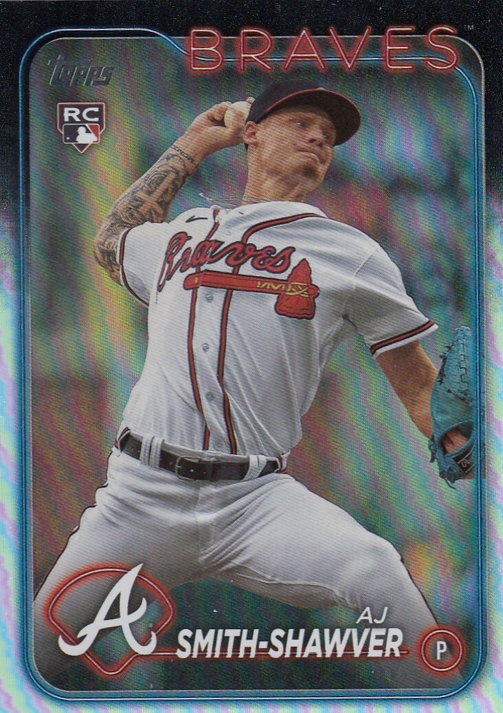 AJ SMITH-SHAWVER TOPPS ROOKIE RAINBOW FOIL PARALLEL RC BRAVES #117 2024 24