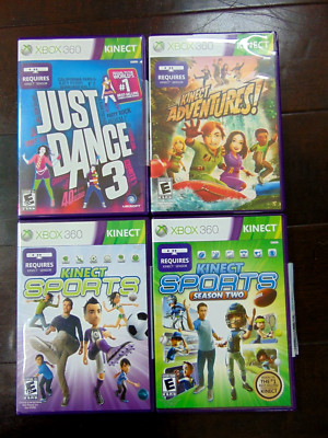 Lot of 4  XBox 360 Kinect Games