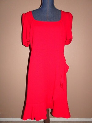 open lace back dress 1984 Chanel by Karl Lagerfeld Runway Red Silk Chiffon Ruffle-Sleeve Go