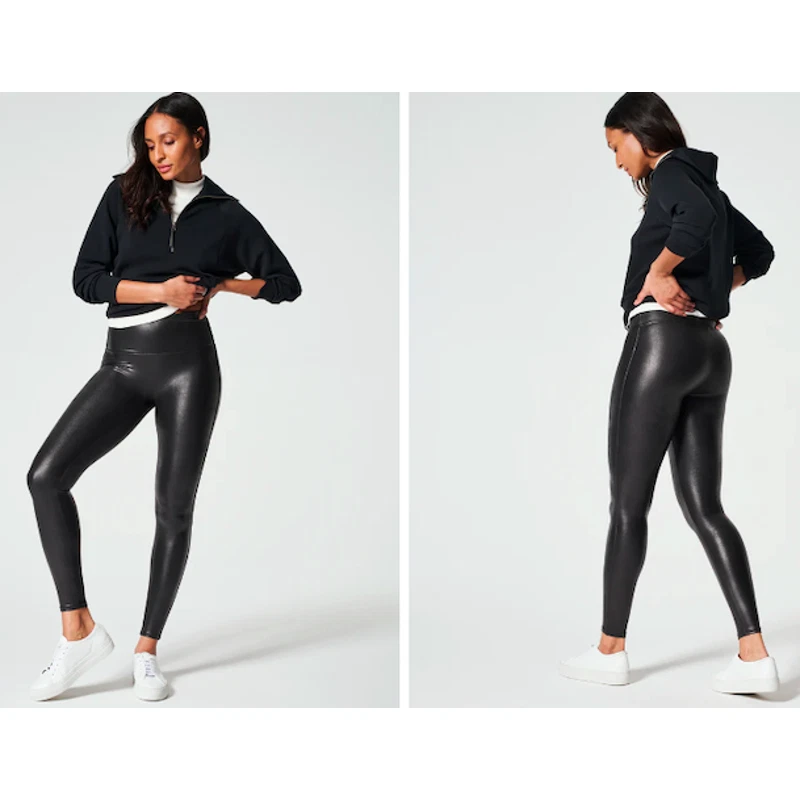 SPANX Womens Faux Leather Leggings : : Clothing, Shoes &  Accessories