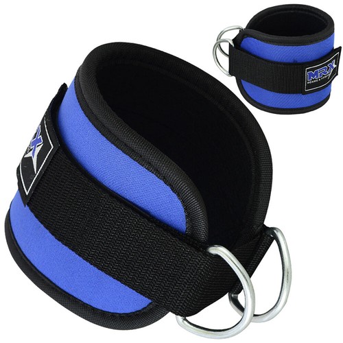 Ankle D Ring Strap Thigh Pulley for Weight Lifting Padded Anklet Cuff Gym Straps - Picture 16 of 24