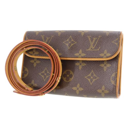 LOUIS VUITTON LV Pochette Florenti Used Belt Bag Monogram Leather M51855 AG905 Y - Picture 1 of 17