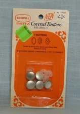 New Vintage Scovill Dritz Covered Buttons (Qty 7) Size 20 (1/2") No. 40520  USA