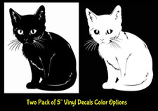 Cute Kitten Graphic Vinyl Decal Car Truck Tumbler Laptop Tablet Notebook Window