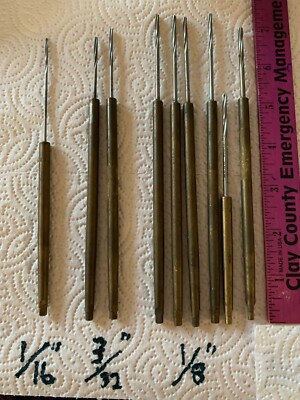 Mixed Lot 9 pieces, Tapered Shank with Tang, Twist Reamer Bits, 3/32'',1/16'' 1/8''