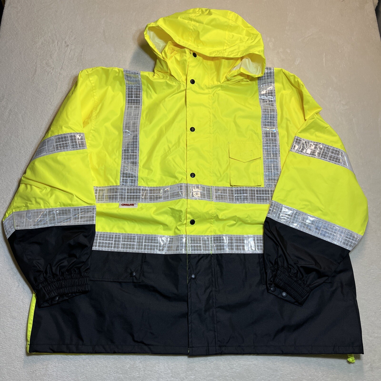 ML Kishigo RWJ100 Storm Stopper Pro Rainwear Jacket Size 4X-5X Safety NWOT