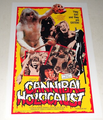 Cannibal Holocaust 1980 USA Gonzo Rare Horror Poster Promo 19''x13''
