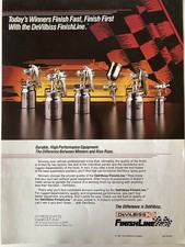 1987 Devilbiss Finish Line Print Ad Paint Spray Guns
