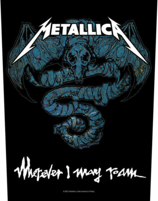 METALLICA RÜCKENAUFNÄHER BACKPATCH # 30 WHEREVER I MAY ROAM 36x29cm AUFNÄHER