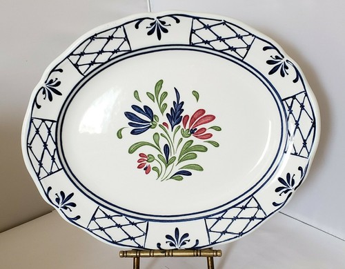 JOHNSON BROTHERS PROVINCIAL OVAL PLATTER 11¾" SCALLOPED EDGE Plate