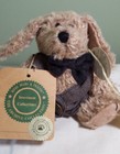 Boyds Bears "Indy" 6" Tan Dog Wearing Vest and Bow Tie with Tags