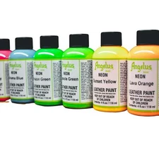 Angelus Neon Acrylic Leather Paint (4 ounces) Pic-a-Color!