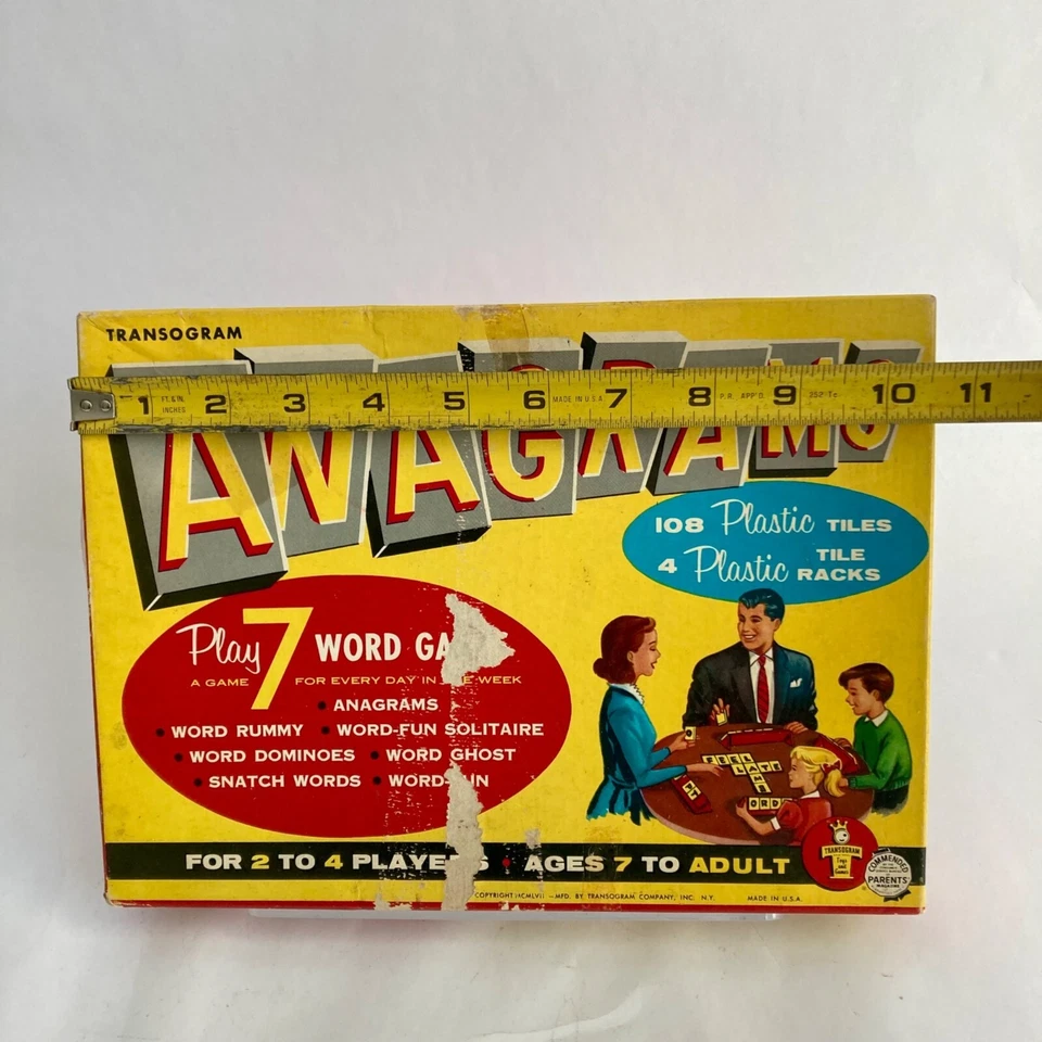 Vintage Transogram Anagrams Word Game #1150 7 Word Games - Image 2 of 4