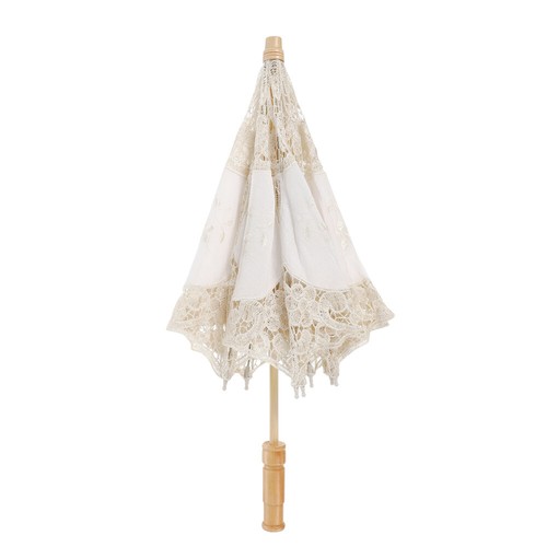 Lace Umbrella Handmade Bridal Umbrella Photography Umbrella with Wooden Handle - 第 2/14 張圖片