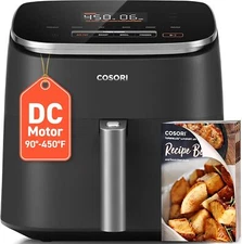 COSORI Air Fryer 9-in-1, Compact & Large 6-Qt, Fast Turbo Modes, 90°–450°F Even