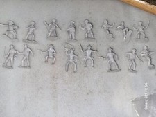 Marx Recast Cowboys Trappers  Miner Figures 54mm 16 Pieces