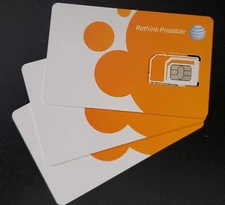 LOT 50 NEW AT&T 5G & 4G TRIPLE SIM CARD "3 IN 1"  PREPAID OR POSTPAID.
