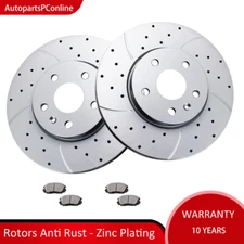 Front Drilled Brake Rotor Pad Brakes Kit for Chevy Terrain Equinox Impala MALIBU