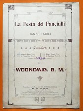 G.M. Wòndwig: Spartito musicale d'epoca Invito alla danza danze Ed. R. Izzo 1923