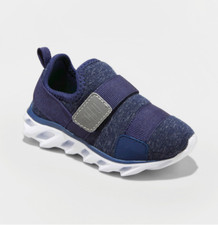 TODDLER BOYS 5 CAT JACK EASY HOOK LOOP CLOSURE LIGHT-UP SNEAKER, NAVY BLUE