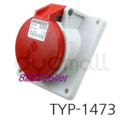 MENNEKES TYP 1473 NO.1473 [IP44 400V 16A 3P+N+E] Panel mounted 