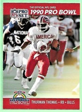 1990 Pro Set Football 1990 Pro Bowl THURMAN THOMAS #374 Bills👍
