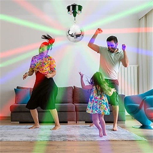 Glass Rotating Mirror Reflection With 6inch Disco Ball Stage Light Ball Motor - Picture 7 of 12