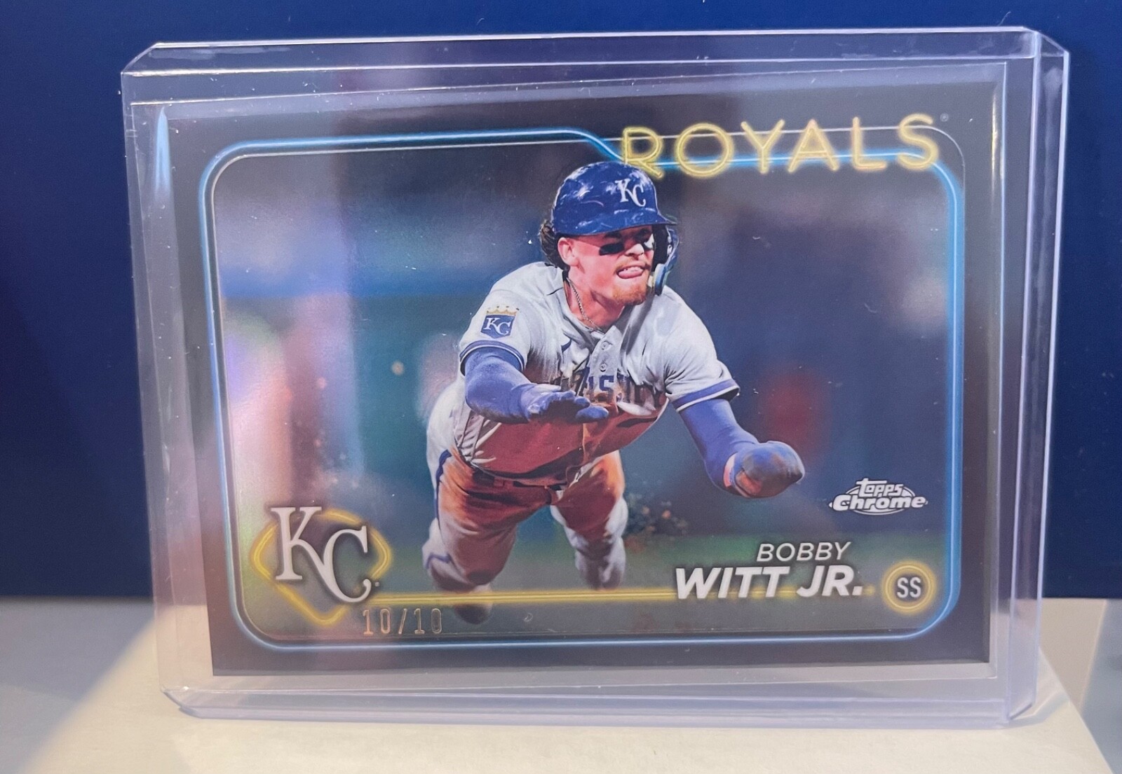 10/10 Black Refractor 2024 Topps Chrome Bobby Witt Jr. #120 MLB Royals