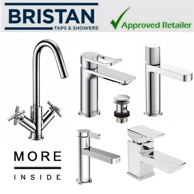 Bristan Polished Chrome Mono Taps-Waste Inc-Designer Collection- UK Stockist