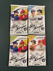 4x 2018 Topps Big League SEALED HOBBY Pack Look4 Ohtani RC