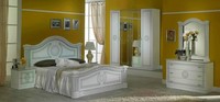 Design Schlafzimmer 3Tlg. Bett 2X Nachttisch Klassischer Luxus Betten Set MöBel