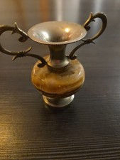 # Mały wazon vintage amfora metal i kamień styl antyczny