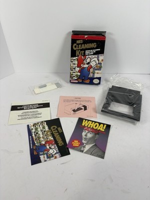 Nintendo NES Cleaning Kit Original Box Vintage System Cleaner Mario
