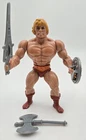 Vintage MOTU He-Man 1981 Taiwan SOFT HEAD Action Figure - Tight Legs w/ Weapons