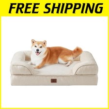Large Dog Bed with Memory Foam and Waterproof Cover