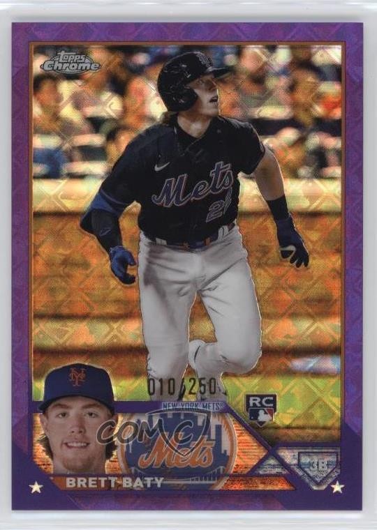 2023 Topps Chrome Logofractor Edition Purple Refractor /250 Brett Baty #204 0ij9