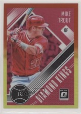 2018 Panini Donruss Optic Diamond Kings Red & Yellow Prizm Mike Trout #13 3b7
