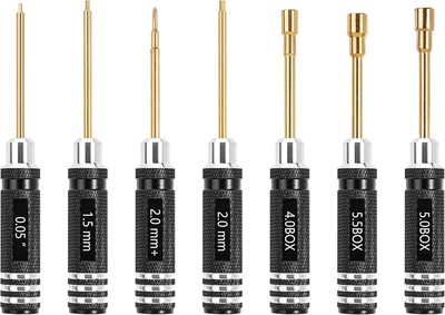 INJORA Short Handle Hex Screwdriver Nut Driver Tool Kit for 1/18 1/24 Small 