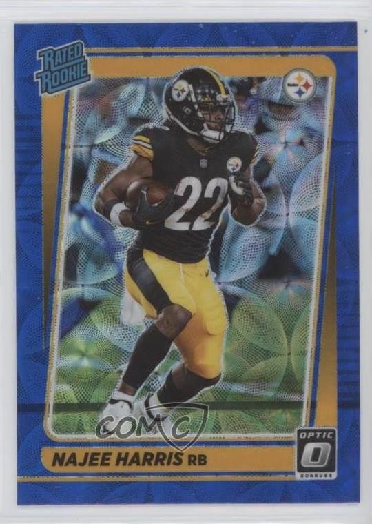 2021 Panini Donruss Optic Rated Rookie Blue Scope Prizm Najee Harris #213 0z9d