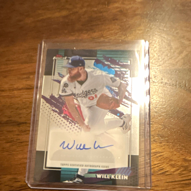 Topps Will Klein Los Angeles Dodgers Certified Autograph #01 Sports Trading Card