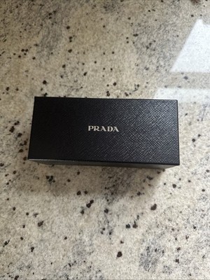New Luxury Authentic Prada Sunglasses Gift Storage Box Black 7  x 3  x 2.5 